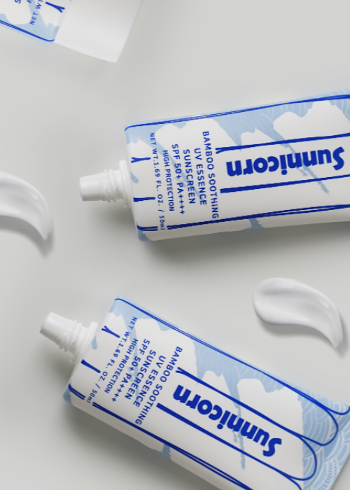 sunnicorn Bamboo Soothing UV Sun Essence SPF 50+ PA+ förpackning