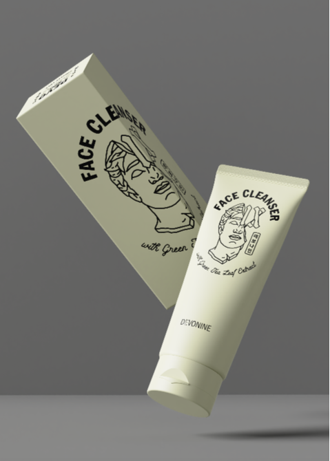 devonine Face Cleanser 150 ml flyter i luften