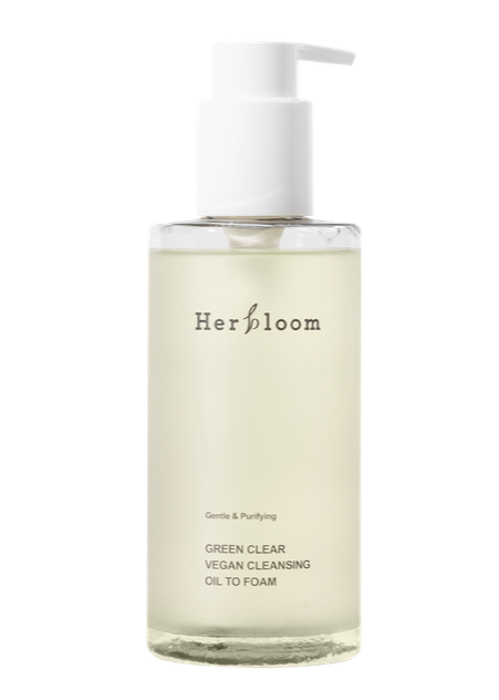 herbloom Green Clear Vegan Cleansing Oil to Foam 200 ml flaska