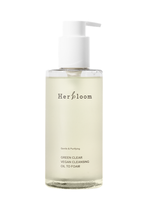 herbloom Green Clear Vegan Cleansing Oil to Foam 200 ml flaska