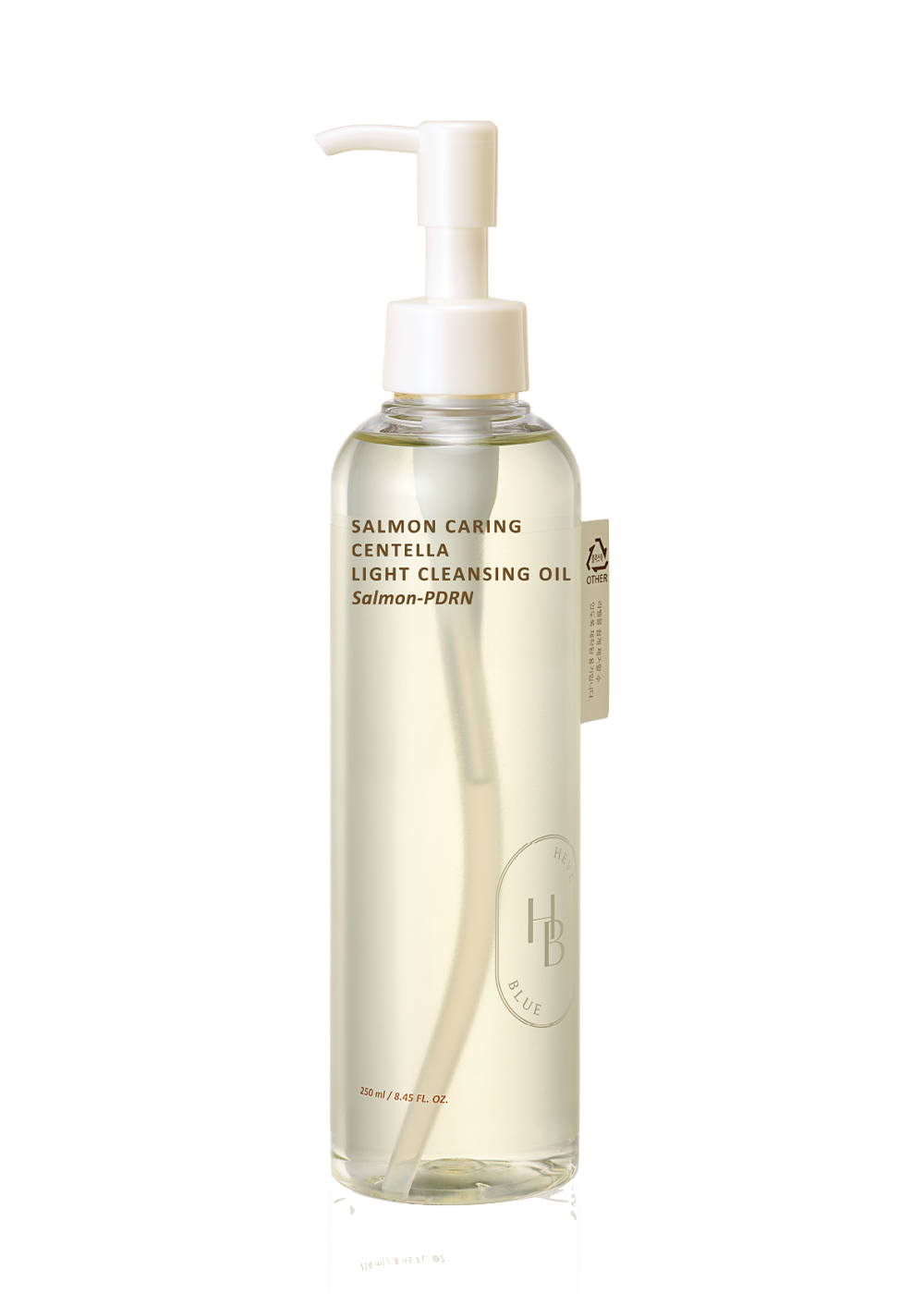 Bottle of Hevelue Salmon Caring Centella Light cleansing oil