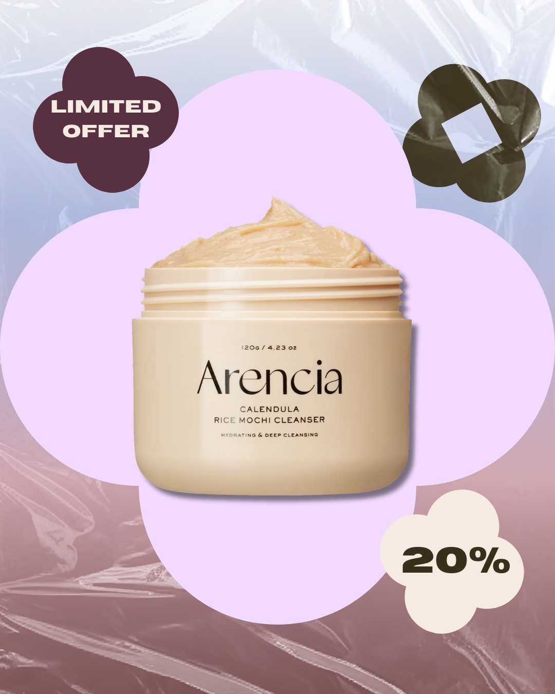 Calendula Rice Mochi Cleanser 120g